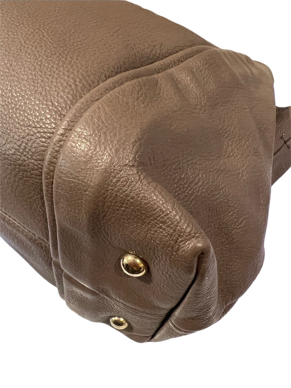 Furla Italy Taupe Leather Shoulder Bag Suede Interior EUC - Picture 13 of 14